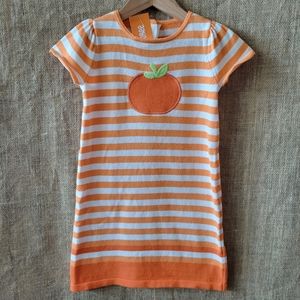 Gymboree Orange Autumn Pumpkin Sweater Dress -4T